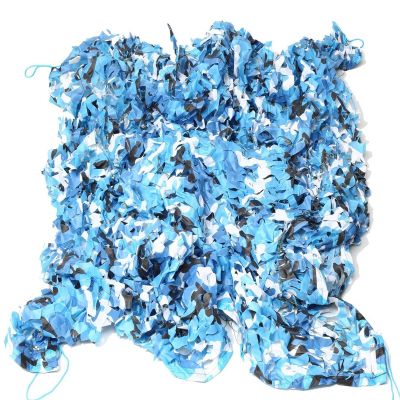 Concealment Net - Camouflage Netting With Mesh Attached - Lightweight And Windbreak - For Garden Privacy Wall Decoration Hunting Military Outdoor Sunshade Hide Army Car Vehicle Cover(Color:Blue,Size:2