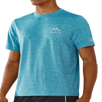 NORTHYARD Men's UPF 50+ Sun Protection Shirts Swim SPF UV Quick Dry Short Sleeve T-Shirts for Athletic Fishing Rash Guard Coral Heather L
