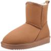 CAMEL CROWN Mens Fur Snow Boots Slip on Winter Boots Mid Calf House Slippers Boots Short Mini Boots for Men Camel 8.5 view 1