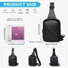 Black Sling Backpack bag for Men, Mini Anti Theft One Strap Motorcycle Backpack Sling Chest Bag for Swimming Diving Outdoor Sports view 3
