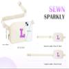 COSHAYSOO Initial Letter Fanny Pack for Girls Personalized Birthday Gifts for 6 7 8 9 10 11 12 Year Old Teen Girl, Girly Fashion Crossbody Purse Belt Bag Preteen Tween Purse Ivory L view 4