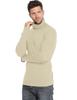 Amussiar Men's Slim Fit Turtleneck Pullover Sweater Turtleneck Knitwear Long Sleeve Knitwear(Beige XX-Large) view 2