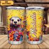 Hyturtle Personalized Gifts For Otter Lover - Otter Printed With Floral Custom Name Stainless Steel Tumbler 20oz With Lid - Idea Sea Animal Lover Gifts For Women Girl Kids On Birthday Christmas view 2