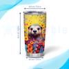Hyturtle Personalized Gifts For Otter Lover - Otter Printed With Floral Custom Name Stainless Steel Tumbler 20oz With Lid - Idea Sea Animal Lover Gifts For Women Girl Kids On Birthday Christmas view 3