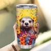 Hyturtle Personalized Gifts For Otter Lover - Otter Printed With Floral Custom Name Stainless Steel Tumbler 20oz With Lid - Idea Sea Animal Lover Gifts For Women Girl Kids On Birthday Christmas view 4