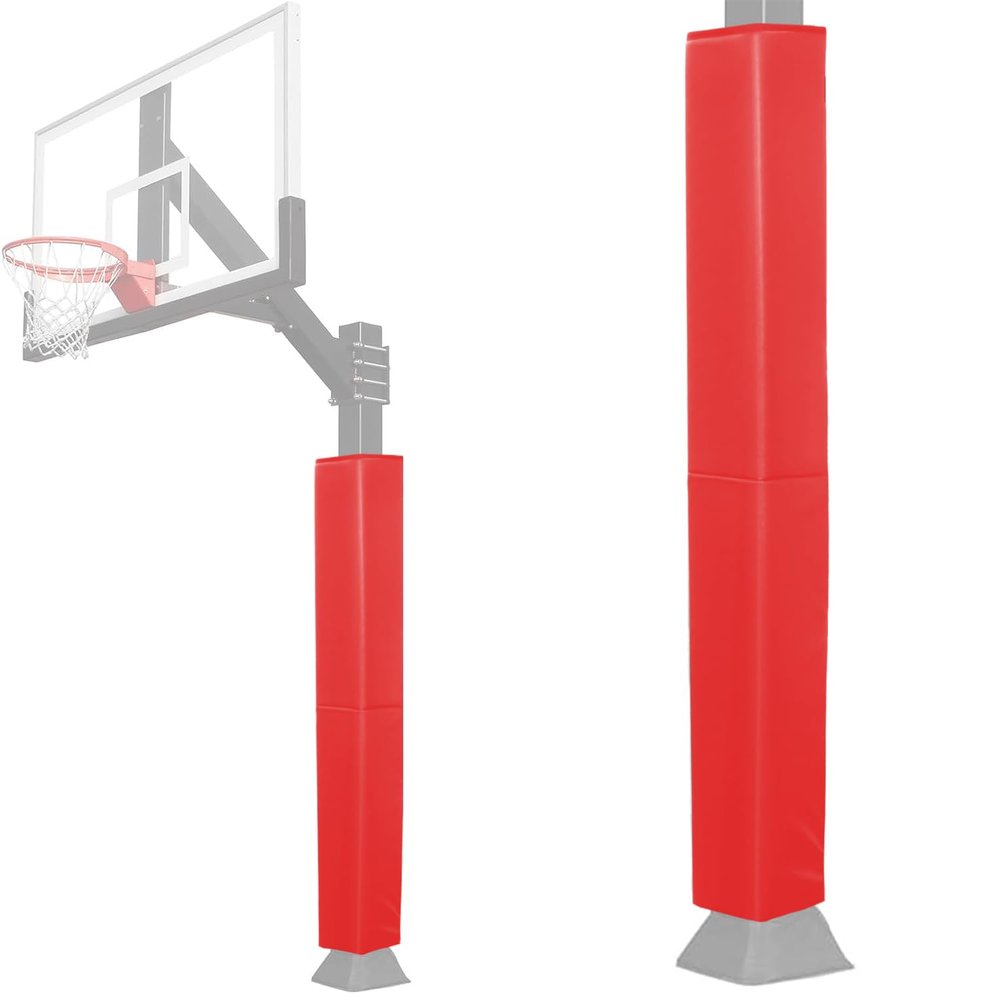 Katop Square Basketball Pole Padding Fits 6x6 Inch Pole, Durable 6 Feet Tall Basketball Pole Pad Outdoor and Indoor, UV-Resistant Waterproof Basketball Hoop Pads for Protection and Player Safety