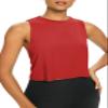 Bestisun Backless Workout Dance Tops Open Back Running Yoga Sports Clothes Active Tanks Red XL view 2