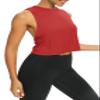 Bestisun Backless Workout Dance Tops Open Back Running Yoga Sports Clothes Active Tanks Red XL view 3