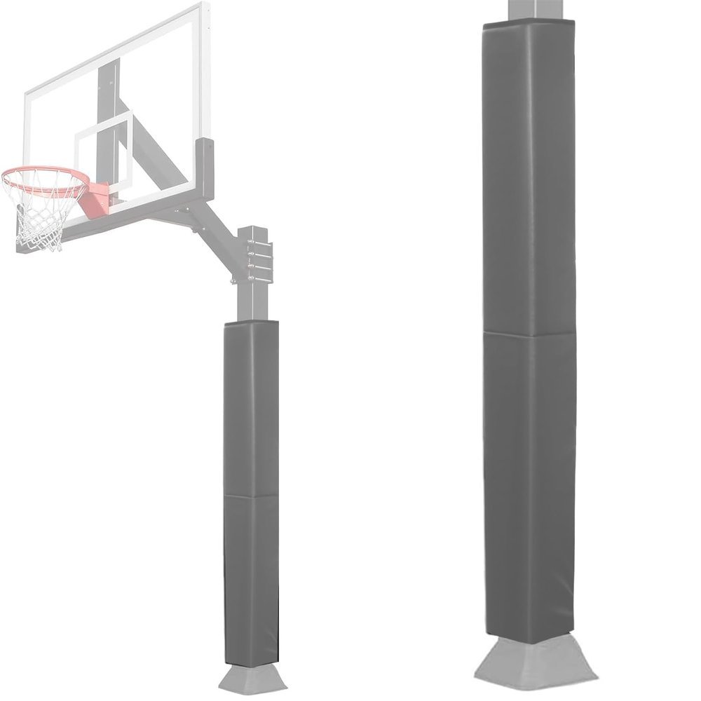 Katop Square Basketball Pole Padding Fits 5x5 Inch Pole, Durable 6 Feet Tall Basketball Pole Pad Outdoor and Indoor, UV-Resistant Waterproof Basketball Hoop Pads for Protection and Player Safety