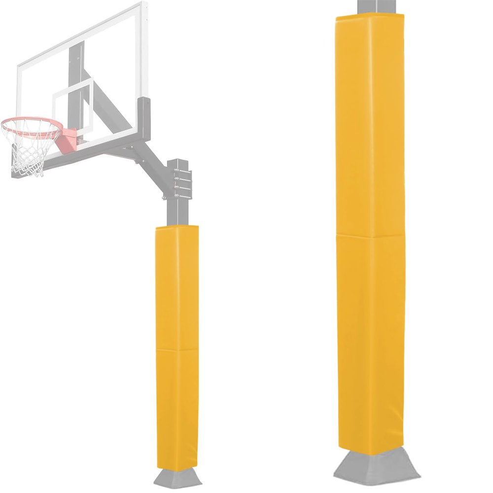 Katop Square Basketball Pole Padding Fits 6x6 Inch Pole, Durable 6 Feet Tall Basketball Pole Pad Outdoor and Indoor, UV-Resistant Waterproof Basketball Hoop Pads for Protection and Player Safety