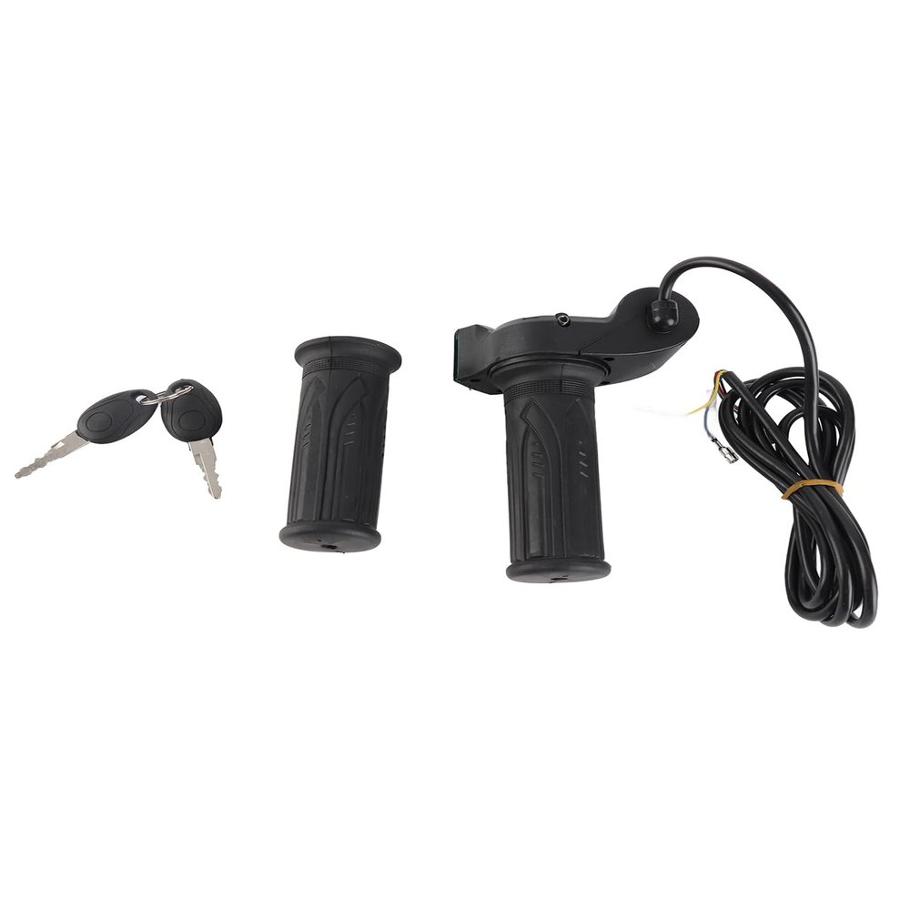 1 Pair EBike Throttle Grip, 12v-84v Universal Electric Bicycle Scooter Waterproof LED Display Handlebar Grip for Motorbike Motorcycle E-Bike Universal Electric Bicycle Scooter
