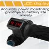 1 Pair EBike Throttle Grip, 12v-84v Universal Electric Bicycle Scooter Waterproof LED Display Handlebar Grip for Motorbike Motorcycle E-Bike Universal Electric Bicycle Scooter view 2