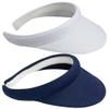 2 Pack Sun Visor Hats Women Men Clip On Wide Brim Visors Hat Outdoor Sports Golf Beach Travel Tennis Caps (White+Navy) view 1