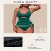 Aleumdr Women's Ribbed One Piece Swimsuit Tummy Control Bathing Suit Cheeky V Neck High Cut Cross Back Swimwear Vintage Green Medium view 4
