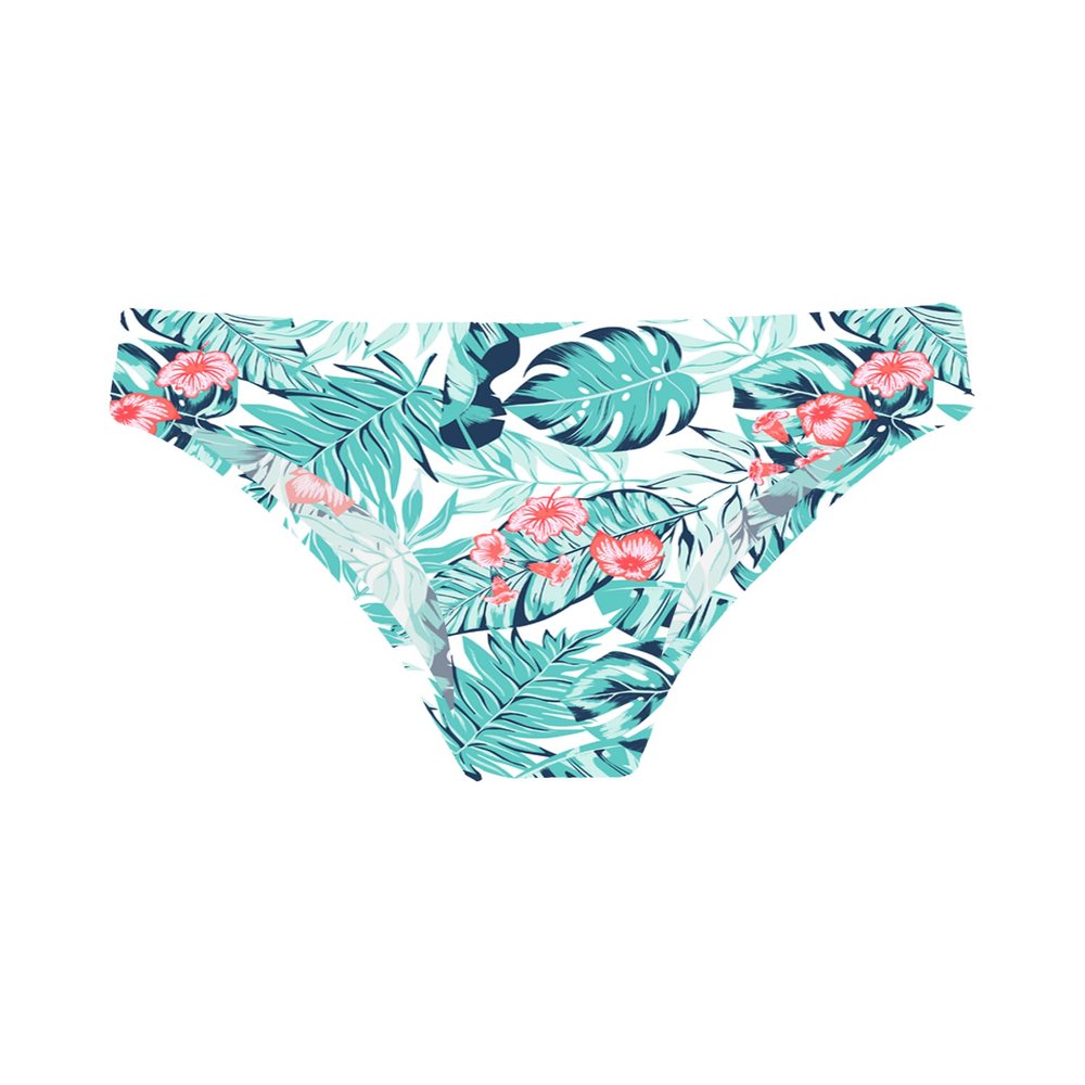 Nikiikoo Kids Girls Swim Briefs Bikini Bottoms Swimwear Underwear Stretchy Breathable Panties Triangle Shorts Palm Leaves 6 Years