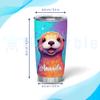 Hyturtle Personalized Gifts For Otter Lover - I Just Freaking Love Otters Custom Name Stainless Steel Tumbler 20oz With Lid - Idea Sea Animal Lover Gifts For Women Girl Daughter On Birthday Christmas view 4