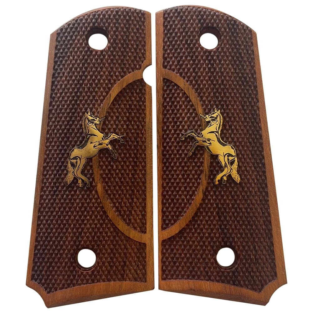 Salvatore Walnut Wood Hand Handle Grips for 1911 Compact Officer & Defender & Agent