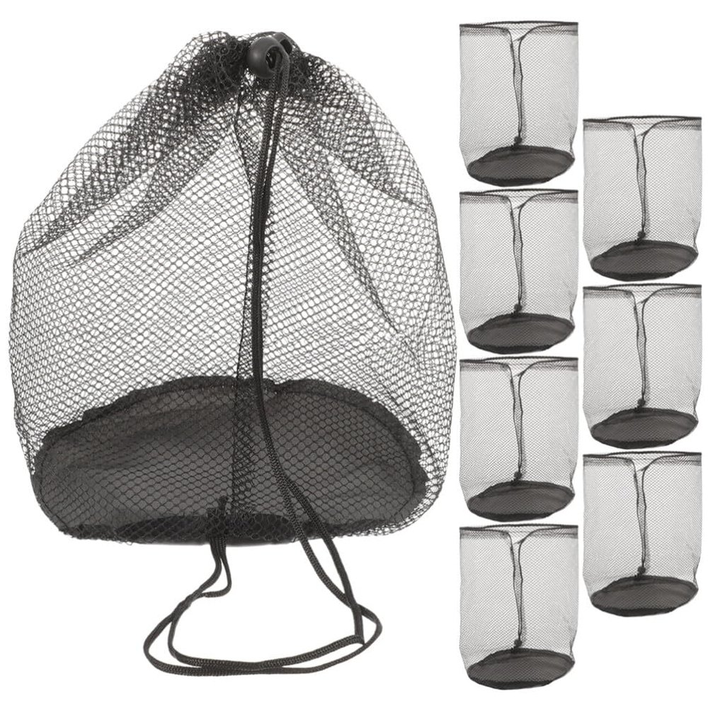 Sosoport Cone Mesh Storage Bag 8pcs for Soccer Cones Drill Holders Mesh Shell Pouches Handheld Wear-resistant Easy to Use for Boys and Girls Adults