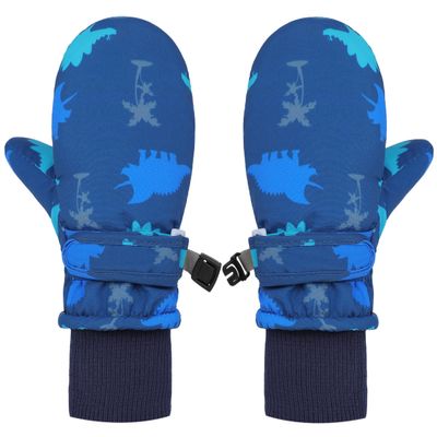 Toddler Gloves Boys Snow Waterproof Ski Mittens Kids Winter Gloves Lined Fleece Waterproof Toddler Mittens