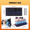 GGTA 8 Gang Marine Boat Switch Panel Waterproof,12V-24volt On-Off Rocker Switch Panel with 3.1A Dual USB Charger, Blue LED Light,15A Fuse Panel for Boat,Also Suitable for Car RV UTV Truck view 2