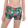Hedmy Little Girl Shorts for Dance Gymnastic Sport Volleyball Shorts Kid Biker Shorts Running Training Shorts Hibiscus 9-10 Years view 1