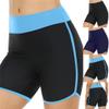 Womens Shorts High Waisted Swim Bottoms Bathing Suit Bottom Shorts Swimsuit Bottom Wide Elastic Band Sports Yoga Light Blue L view 3
