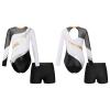 Loyan Gymnastics Leotards for Girls Tumbling Unitard with Shorts Dancewear Ballet Biketards Dance Bodysuit White 10 Years view 1