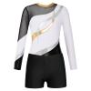 Loyan Gymnastics Leotards for Girls Tumbling Unitard with Shorts Dancewear Ballet Biketards Dance Bodysuit White 10 Years view 2
