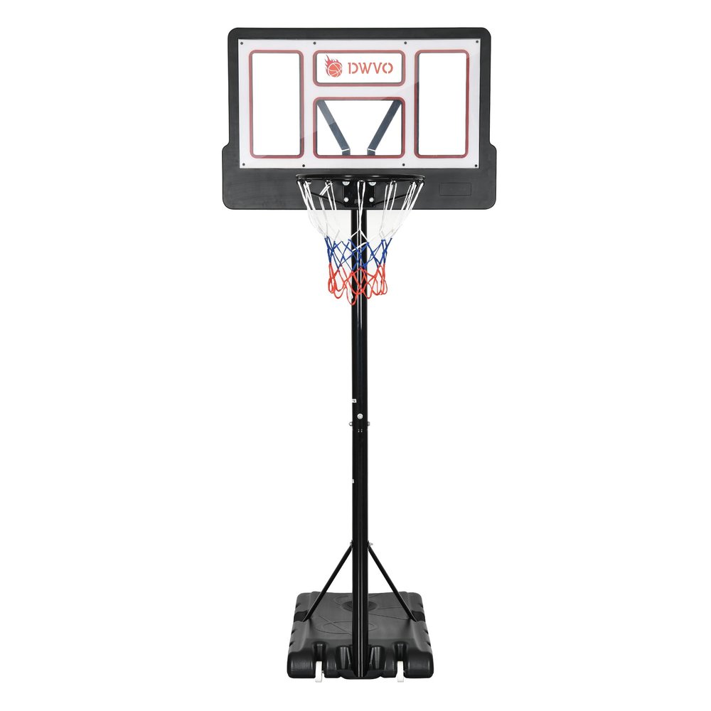 DWVO Portable Basketball Hoops for Outside, Basketball Hoop Outdoor 10 FT Adjustable, with 44in Shatterproof Backboard and 18in Rim, 4.4-10FT Height