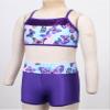 Agoky Kids Girls 2PCS Sports Outfits Ballet Gym Sequins Mermaid Tank Top Shorts Set Tankini Swimwear Gymnastics Tracksuit Swallowtail Blue 4 Years view 4