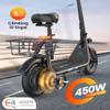 Gyroor Electric Scooter with Seat, 450W Powerful Motor up to 20 Miles Range, Foldable Scooter for Adult Max Speed 15.5Mph, Commuter Electric Scooter with Basket view 2