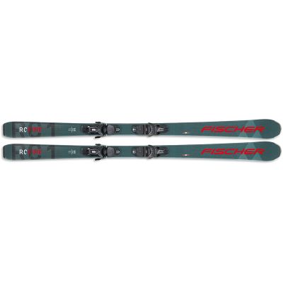 FISCHER Unisex RC Fire Lightweight Easy-to-Handle Alpine All Mountain Piste Snow Skis with Bindings, 165