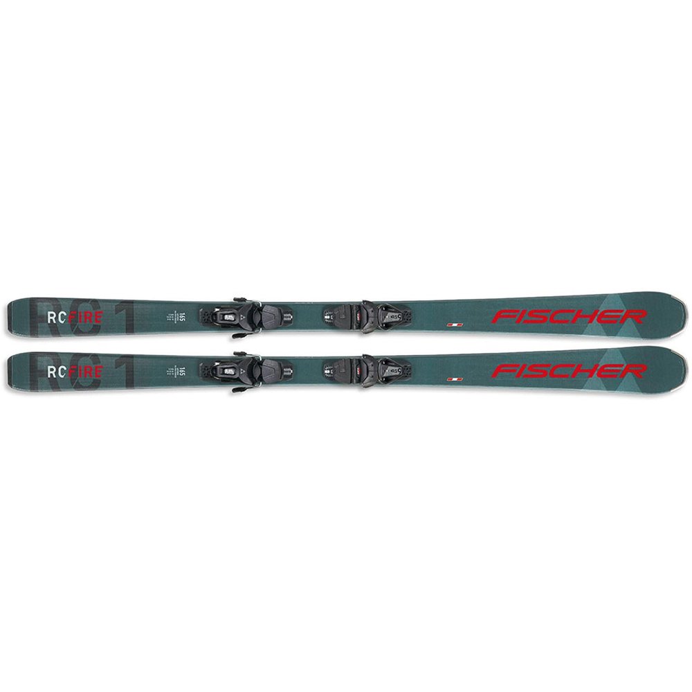 FISCHER Unisex RC Fire Lightweight Easy-to-Handle Alpine All Mountain Piste Snow Skis with Bindings, 165