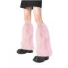 XEPST Faux Fur Fuzzy Leg Warmers Furry Boot Covers for Women, Warm Fuzzy Boot Cuff Boot Sleeves Leg Warmers for Party Costumes - Pink view 1