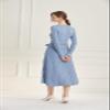 Ailaoyou Sweater Dress for Women Long Sweater Dress Belt Big Swing Pleated V Neck Cashmere Long Belted Textured Dress Casual Ribbed Knit A Line Pullover Vestido Tipo Sueter para MujerAC-1303-Blue-M view 3