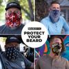 Beard Face Mask for Men with Beard, Bearded Men Mask, Canadian Flannel Pattern, Cotton, Red, 4 Inches view 4