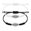 SmileBelle Football Bracelets Football Valentine Gifts 2 PCS Adjustable Braided Rugby Bracelets Football Stuff as Game Day College Birthday Gifts for Football Players Fans view 1
