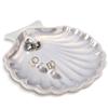 AISBUGUR Shell Ring Holder Dish, Shell Jewelry Tray, Trinket Dish, Cute Decorations for Coastal Home Decor, Bathroom Decor, 5.5", White view 1