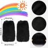 XEPST Faux Fur Fuzzy Leg Warmers Furry Boot Covers for Women, Warm Fuzzy Boot Cuff Boot Sleeves Leg Warmers for Party Costumes - Black view 2