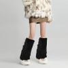 XEPST Faux Fur Fuzzy Leg Warmers Furry Boot Covers for Women, Warm Fuzzy Boot Cuff Boot Sleeves Leg Warmers for Party Costumes - Black view 4