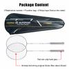 ALPSPORT RR Graphite Badminton Rackets Sets of 2, Composite Carbon Fiber Aluminum Racquets Including Badminton Bag, 2 Tied Grip Tapes (Silver) view 2