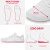 relxfeet Men's Cross-Trainer Minimalist Barefoot Shoes Wide Toe Zero Drop Sole Walking Shoes Lightweight Non Slip Trail Running Sneakers for Fitness Jogging Wrestling Hiking Lifting White7.5 view 3