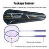 ALPSPORT RR Graphite Badminton Rackets Sets of 2, Composite Carbon Fiber Aluminum Racquets Including Badminton Bag, 2 Tied Grip Tapes (Purple) view 2