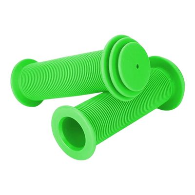 2X Soft Bicycle Handlebar Grips Rubber Bike Grips Cover Shock Resistance Sleeve MTB Bike Handle Grips for, Tricycle, Cycle, Kids Bike (Green)