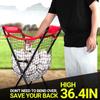 WEEPALM Extra Large Baseball Caddy - Holds Up to 100+ Baseballs or 50+ Softballs for Drills, Portable Ball Caddy for Baseball/Softball with Double X Sturdy Structure, Easy Foldable to Carry view 3