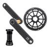 LSRRYD Mountain Bike Hollow Integrated Crankset 160mm 165mm 170mm 175mm Crank Arm Set Aluminum Alloy Mountain Bike Cranksets with BB Double Chainring 50-34T 52-36T 53-39T for 7-12 Speed(53-39T,170mm) view 1