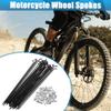 X AUTOHAUX 36pcs 14G J Bend Bicycle Steel Spokes 158mm 6.22" Cycle Spokes with Brass Nipples for Mountain Bike MTB view 2