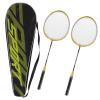 205 Badminton Racket, Split Iron Alloy Badminton Racket Set, Reduced Wind Resistance, Non Slip, T Shape Serve Design, for Amateur Beginner Training Outdoor Backyard Playground Gym view 1