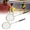 205 Badminton Racket, Split Iron Alloy Badminton Racket Set, Reduced Wind Resistance, Non Slip, T Shape Serve Design, for Amateur Beginner Training Outdoor Backyard Playground Gym view 4