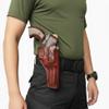Genuine Leather Paddle Holster for S&W Models 686,586,60,10,19 357 Magnum Gun Holster - Revolver Paddle Holster (S&W Model 10 4" Barrel, Left) view 1